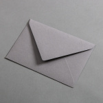 Colorplan Couverts DIN B6 nassklebend spitze Klappe Steingrau