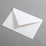Colorplan Buste DIN B6 lembo di chiusura appuntito gommata Bianco
