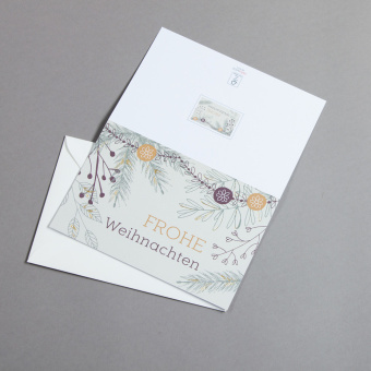 Tannenzweige mit Goldprägung 