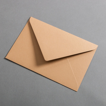 Colorplan Couverts DIN B6 nassklebend spitze Klappe Cappuccino