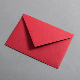 Colorplan Buste DIN B6 lembo di chiusura appuntito gommata Rosso scuro