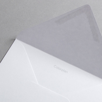 Colorplan Buste DIN B6 lembo di chiusura appuntito gommata Grigio chiaro