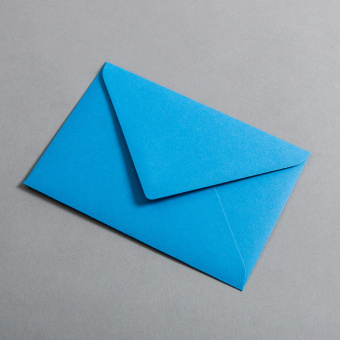 Colorplan Buste DIN B6 lembo di chiusura appuntito gommata Blu mare