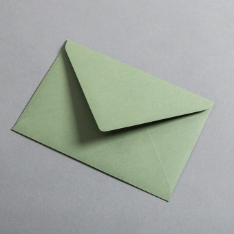 Colorplan Buste DIN B6 lembo di chiusura appuntito gommata Verde oliva
