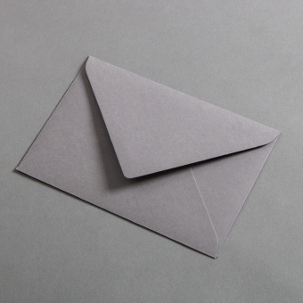 Colorplan Couverts DIN B6 nassklebend spitze Klappe Steingrau