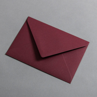 Colorplan Couverts DIN B6 nassklebend spitze Klappe Weinrot