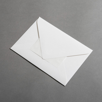 Colorplan Buste DIN B6 lembo di chiusura appuntito Bianco Antico