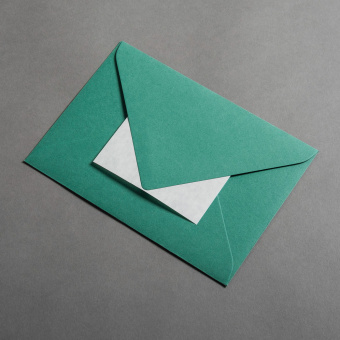 Colorplan Buste DIN B6 lembo di chiusura appuntito Verde smeraldo
