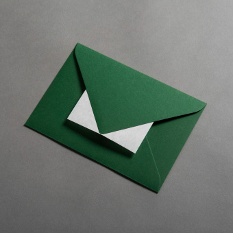 Colorplan Buste DIN B6 lembo di chiusura appuntito Verde abete