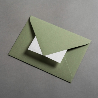 Colorplan Buste DIN B6 lembo di chiusura appuntito Verde oliva