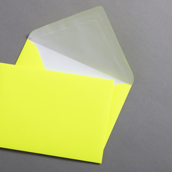 Enveloppes Fluo DIN B6 - Jaune Néon 