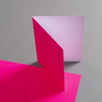 Biglietti Neon DIN B6 doppie alti - Rosa Neon 