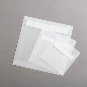 Buste Traslucide Premium adesive quadrate 