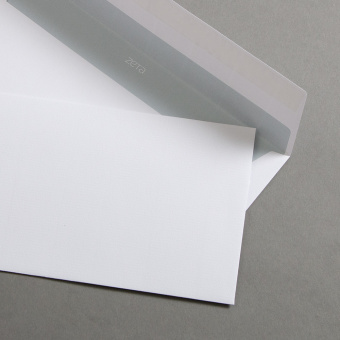 Zeta vergata buste DL Senza finestra Bianco brillante