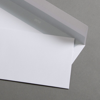 Zeta matt Couverts DIN lang ohne Fenster Brillantweiss