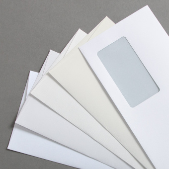 Zeta gerippt Couverts DIN lang mit Fenster 