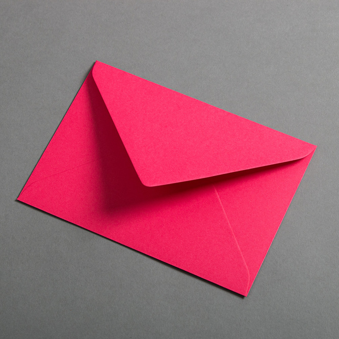 Colorplan Buste DIN B6 lembo di chiusura appuntito gommata Hot Pink