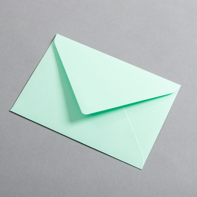 Colorplan Buste DIN B6 lembo di chiusura appuntito gommata Verde chiaro