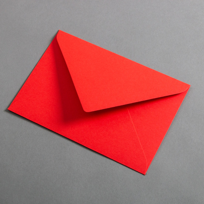 Colorplan Buste DIN B6 lembo di chiusura appuntito gommata Rosso chiaro
