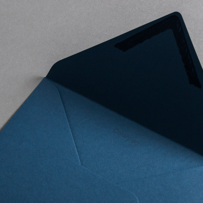 Colorplan Buste DIN B6 lembo di chiusura appuntito gommata Blu cobalto