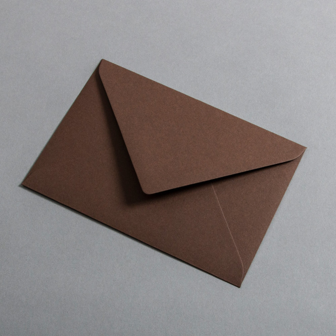 Colorplan Buste DIN B6 lembo di chiusura appuntito gommata Moca marrone