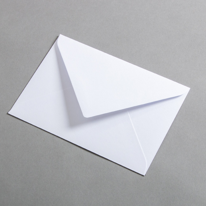 Colorplan Buste DIN B6 lembo di chiusura appuntito gommata Bianco neve