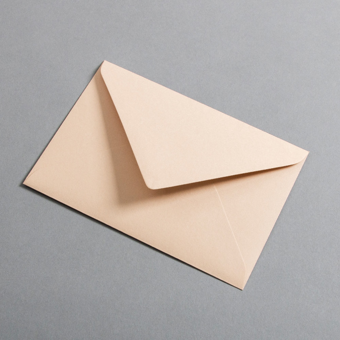 Colorplan Buste DIN B6 lembo di chiusura appuntito gommata Noce