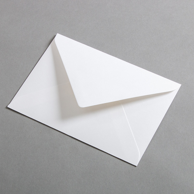 Colorplan Buste DIN B6 lembo di chiusura appuntito gommata Bianco