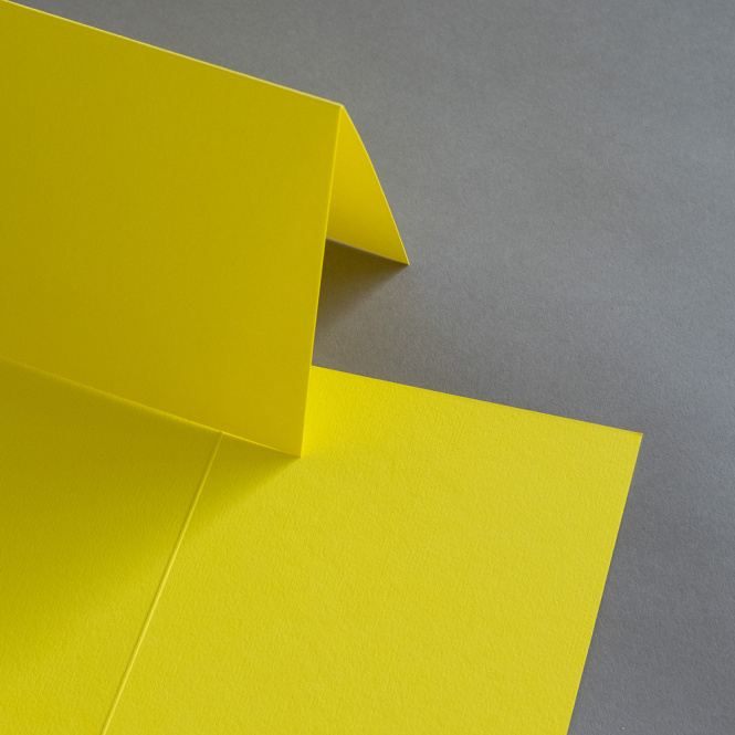 Colorplan Karten Sonnengelb DIN B6 hochdoppelt 169 x 120 mm 