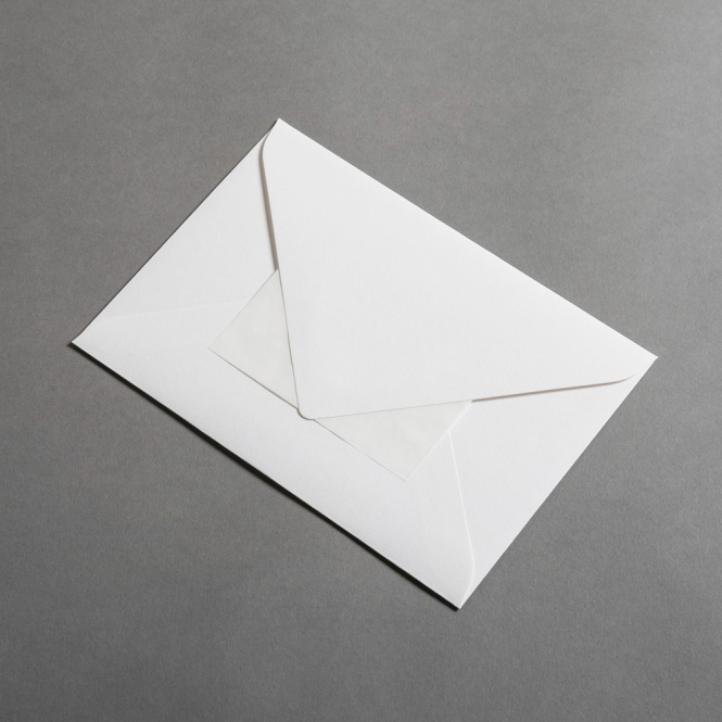 Colorplan Buste DIN B6 lembo di chiusura appuntito Bianco Antico