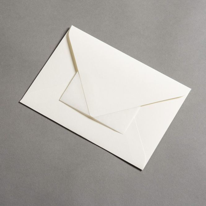 Colorplan Buste DIN B6 lembo di chiusura appuntito Naturale