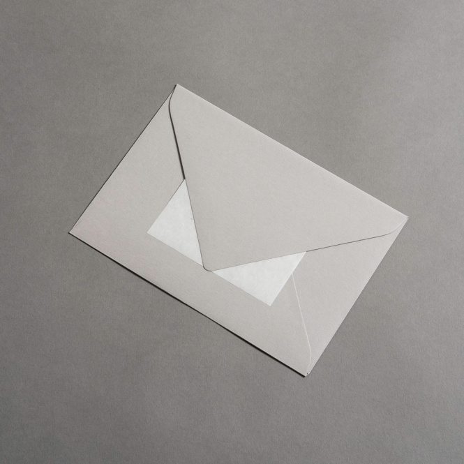 Colorplan Buste DIN B6 lembo di chiusura appuntito Grigio