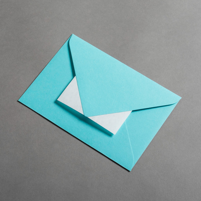 Colorplan Buste DIN B6 lembo di chiusura appuntito Turchese