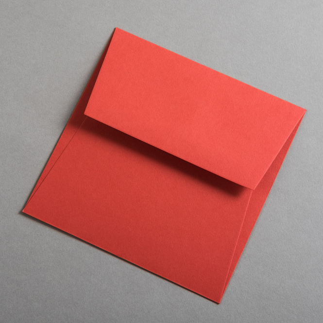 Colorplan Buste DIN 155x155 mm Rosso