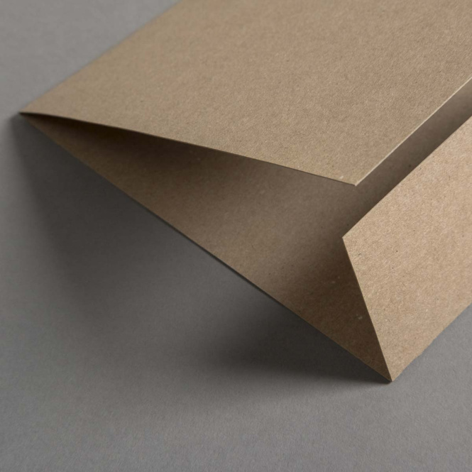 Kraftpapier Klappkarten quadratisch 148 x 150 mm 