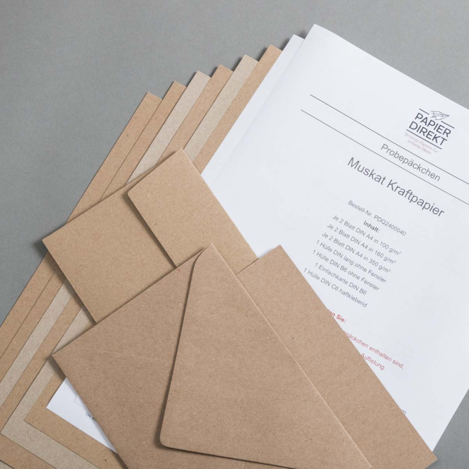 Carta kraft pacchetto di prova 