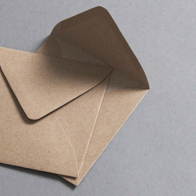 Kraftpapier Couverts quadratisch 100 x 100 mm nassklebend 