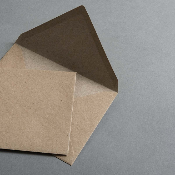 Kraftpapier Couverts DIN C6 nassklebend 
