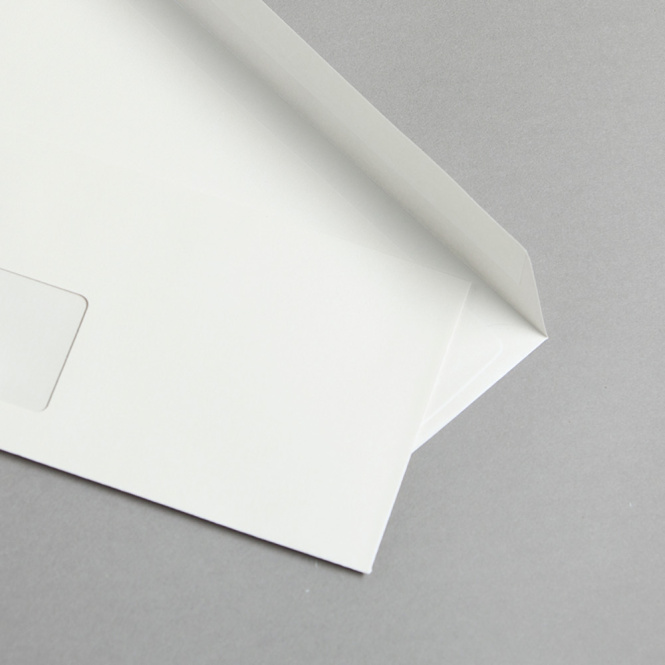 Metallics schimmernd Couverts DIN lang Perlmutt mit Fenster 