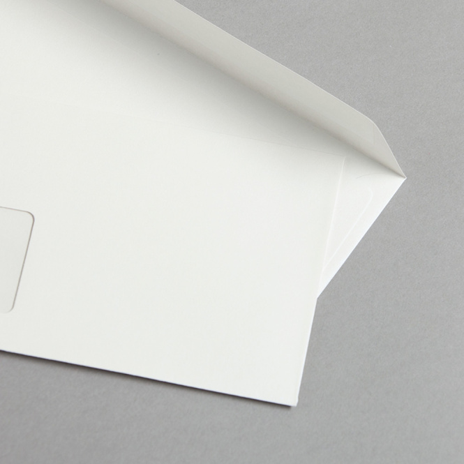 Metallics schimmernd Couverts DIN lang Weiss 