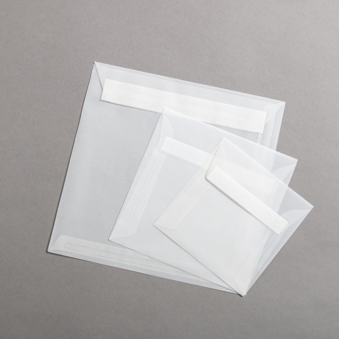 Buste Traslucide Premium adesive quadrate 