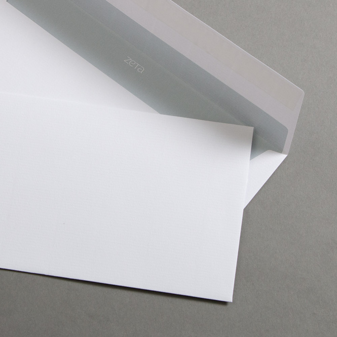Zeta vergata buste DL Senza finestra Bianco brillante