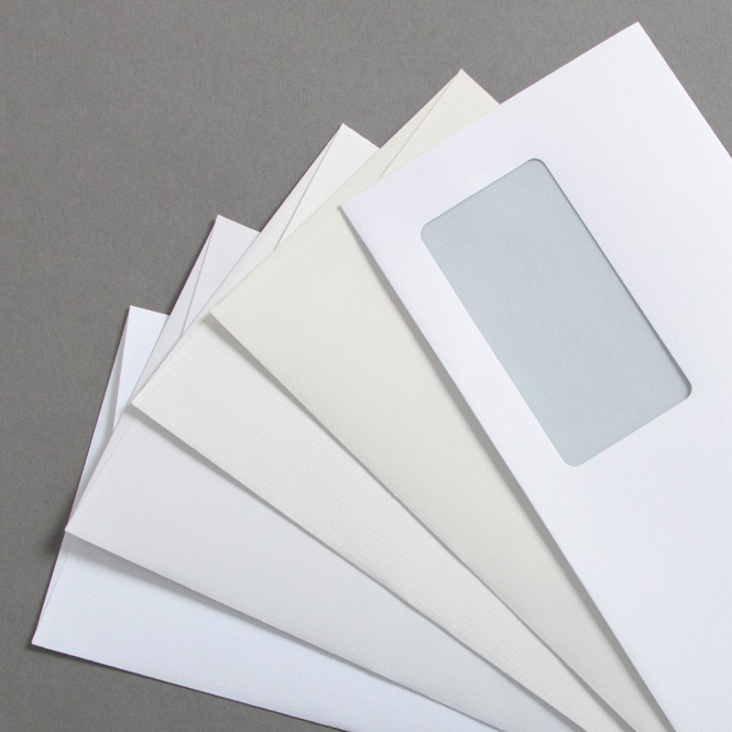 Zeta gerippt Couverts DIN lang mit Fenster 
