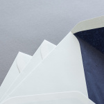 Icon 2 - Cremeweisse Couverts B6 mit Farbfutter Dunkelblau