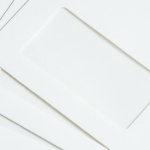 Icon 2 - Enveloppes Conqueror vergées DL Blanc avec fenetre 