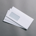 Icon 3 - Leinen Couverts Brillantweiss DIN lang mit Fenster 