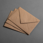 Icon 3 - Kraftpapier Couverts DIN C6 nassklebend 25 Stück
