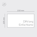 Icon 5 - Karten Weiss DIN Lang Einfach 